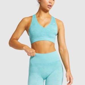 gymshark turquoise adapt camo sports bra